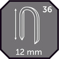 Hæfteklammer 12 mm nr. 36 1000 stk. - Probuilder